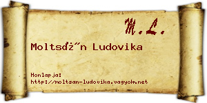 Moltsán Ludovika névjegykártya